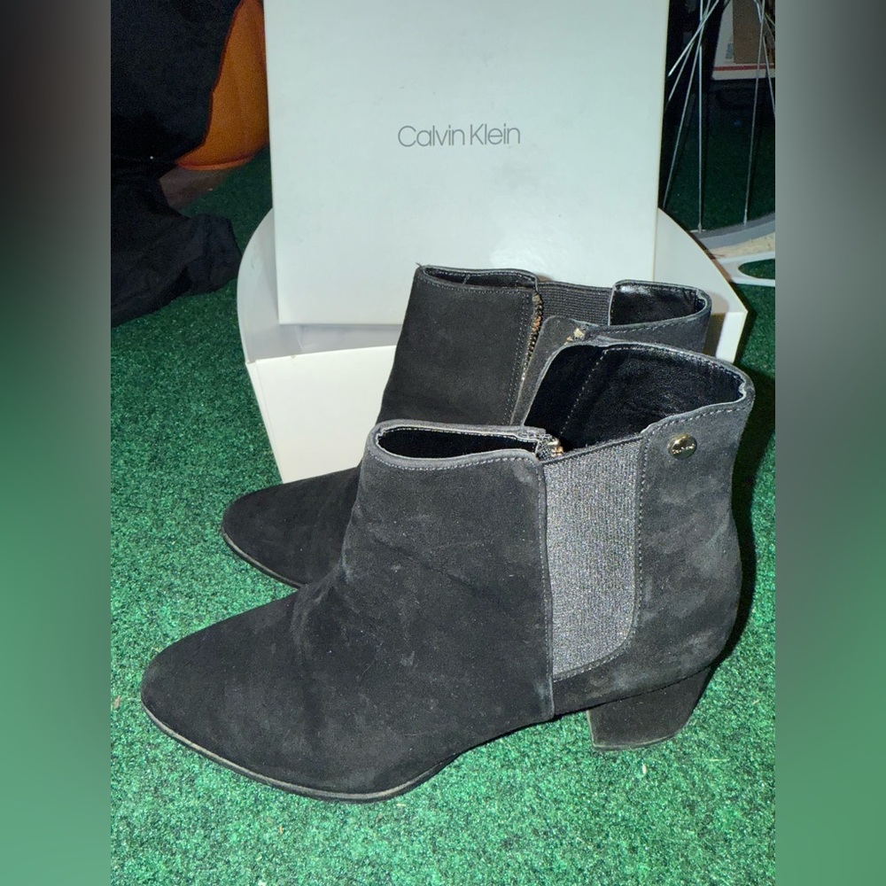 Calvin Klein Black Ankle Booties Sleek Design
